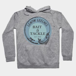 Leapin' Leeches Bait & Tackle Fishing Logo Hoodie